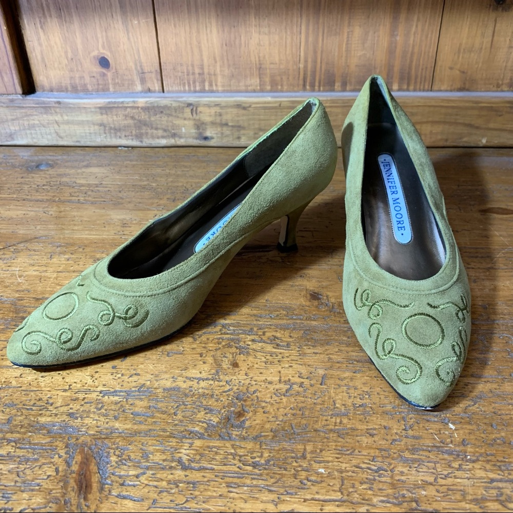 Gold Suede Jennifer Moore Heels